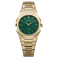 Armbanduhr D1 Milano Herr Ultra Thin Gold Emerald in Stahl D1-UTBL18 - D1-UTBL18